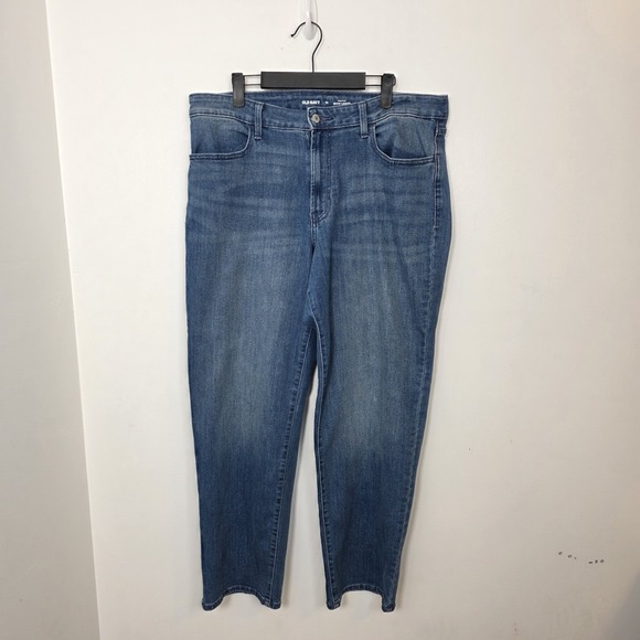 Old Navy Medium Wash High Waisted Wow Loose Classic Flattering Jeans Size 14 - Picture 2 of 6